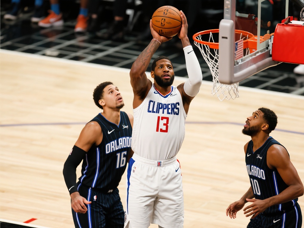 刚结束快船与魔术比赛的解说 从赛后数据来看,快船在投篮命中率和助攻数